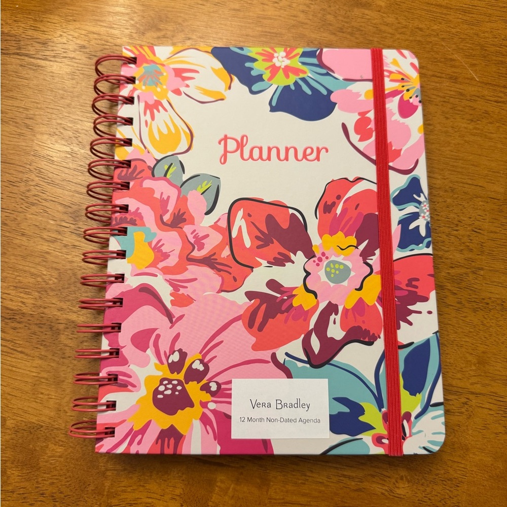 Vera Bradley Colorful Floral 12 Month Undated Planner